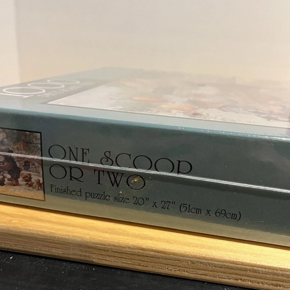 Famous Artist Stewart Sherwood ONE SCOOP OR TWO 1998 Jigsaw Puzzle 1000PC 20x27 - Picture 5 of 5